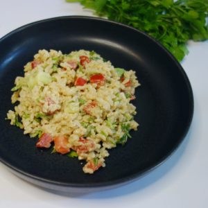 Tahini Risotto aus braunem Reis